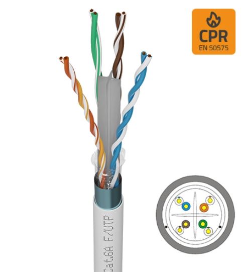 OPENETICS 0701D2 Cable categoría 6A F/UTP rígido Lszh Dca s2,d2,a1 en bobina 500m