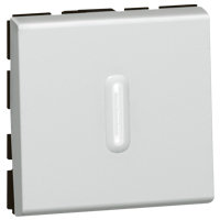 LEGRAND 079212 Conmutador visor MOSAIC-II 10AX 2 módulos aluminio