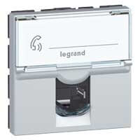 LEGRAND 079261 TOMA RJ45 CATEGORIA 6 UTP MOSAIC-II 2 MODULOS ALUMINIO 