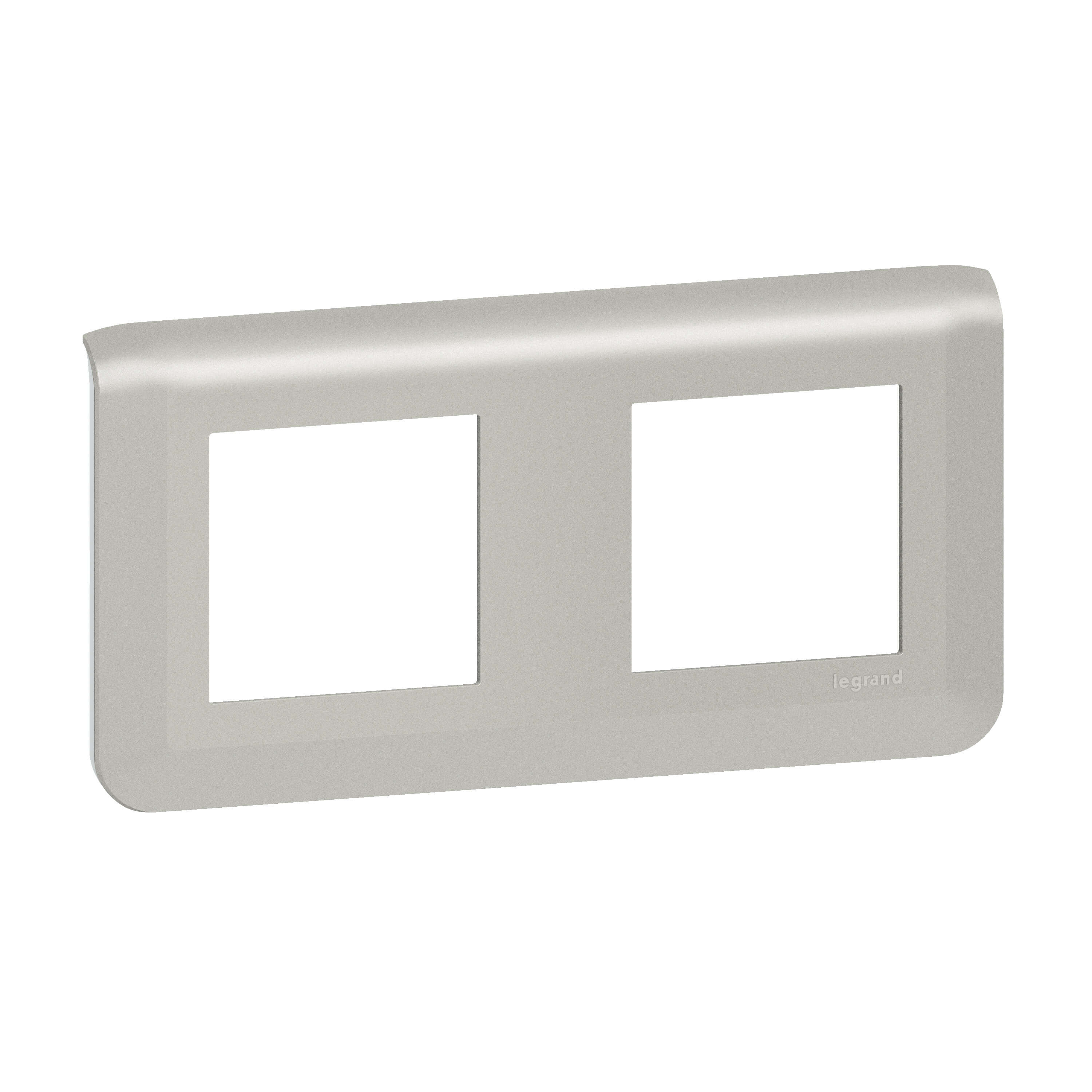 LEGRAND 079304 Placa 2x2 módulos horizontal MOSAIC2 aluminio