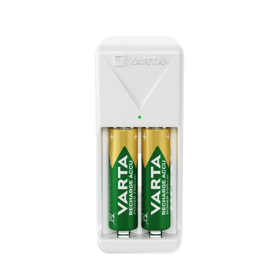 VARTA 57656101451 Cargador Mini Charger VARTA pilas recargables AA/AAA con luz LED indicador carga (incluye 2