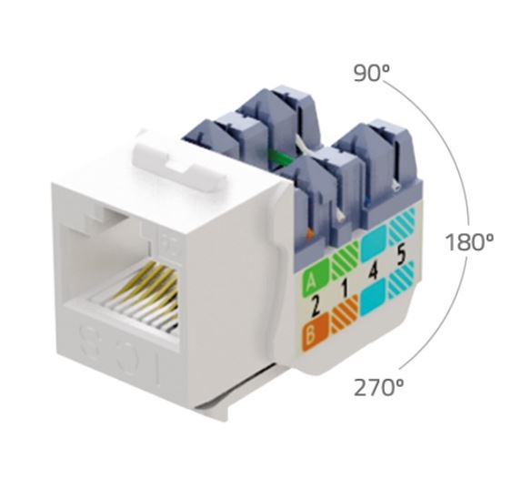 CONECTOR HEMBRA RJ45 FTP CAT.6 APANTALLADO UNIVERSAL AMP