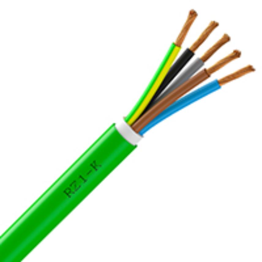 GENERAL CABLE. 20302925 Cable Exzhellent 1000V RZ1-K 0,6/1kV 5G10 verde