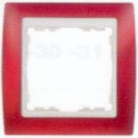 SIMON 82613-37 Marco SIMON 82 con 1 elemento rojo traslucido/zócalo blanco