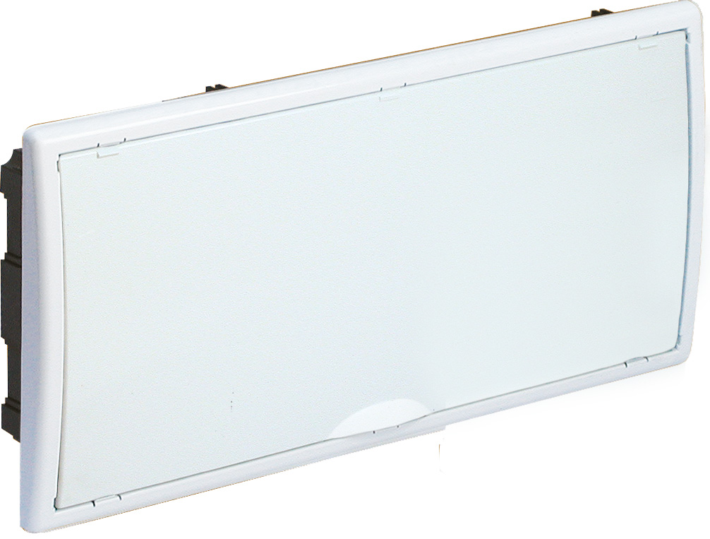 SOLERA 8881 Caja de distribución de empotrar de 16 elementos + 4 precintables 450x222x72mm marco y puer
