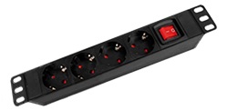 SUNPRO B4T10 BANDEJA 10" 1U 4 SCHUKOS EN PVC