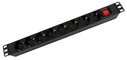 SUNPRO B8TI19 REGLETA ELECTRICA 8 TOMAS SCHUKO CON INTERRUPTOR
