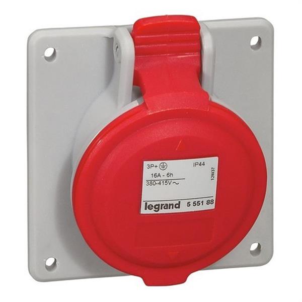 LEGRAND 555188 Base cuadrada 16A 3P + TT 415V IP44
