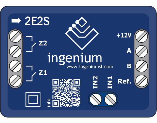 INGENIUM-BUSING ING-2E2S ACTUADOR CON 2 ENTRADAS Y 2 SALIDAS DIGITALES