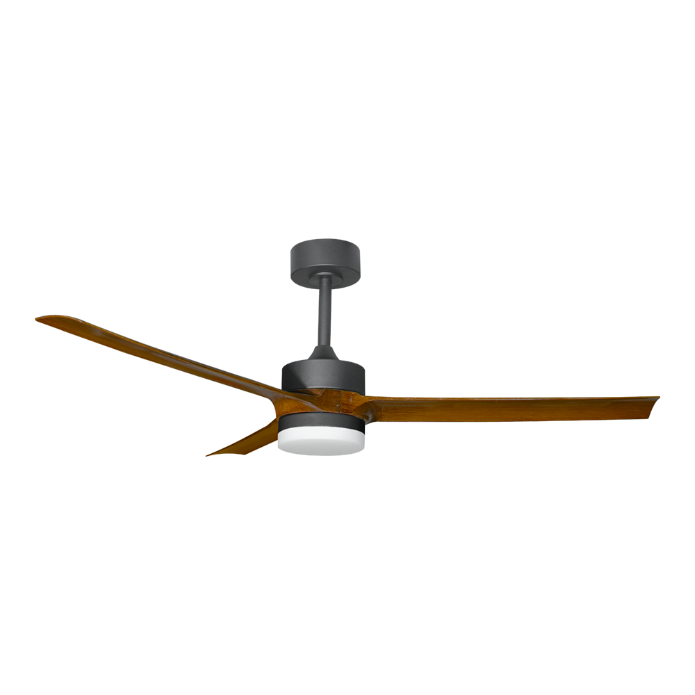 CONALUX MENORCA-20 Ventilador/plafón LED modelo MENORCA madera y negro 55W 2386lm 1320x425mm