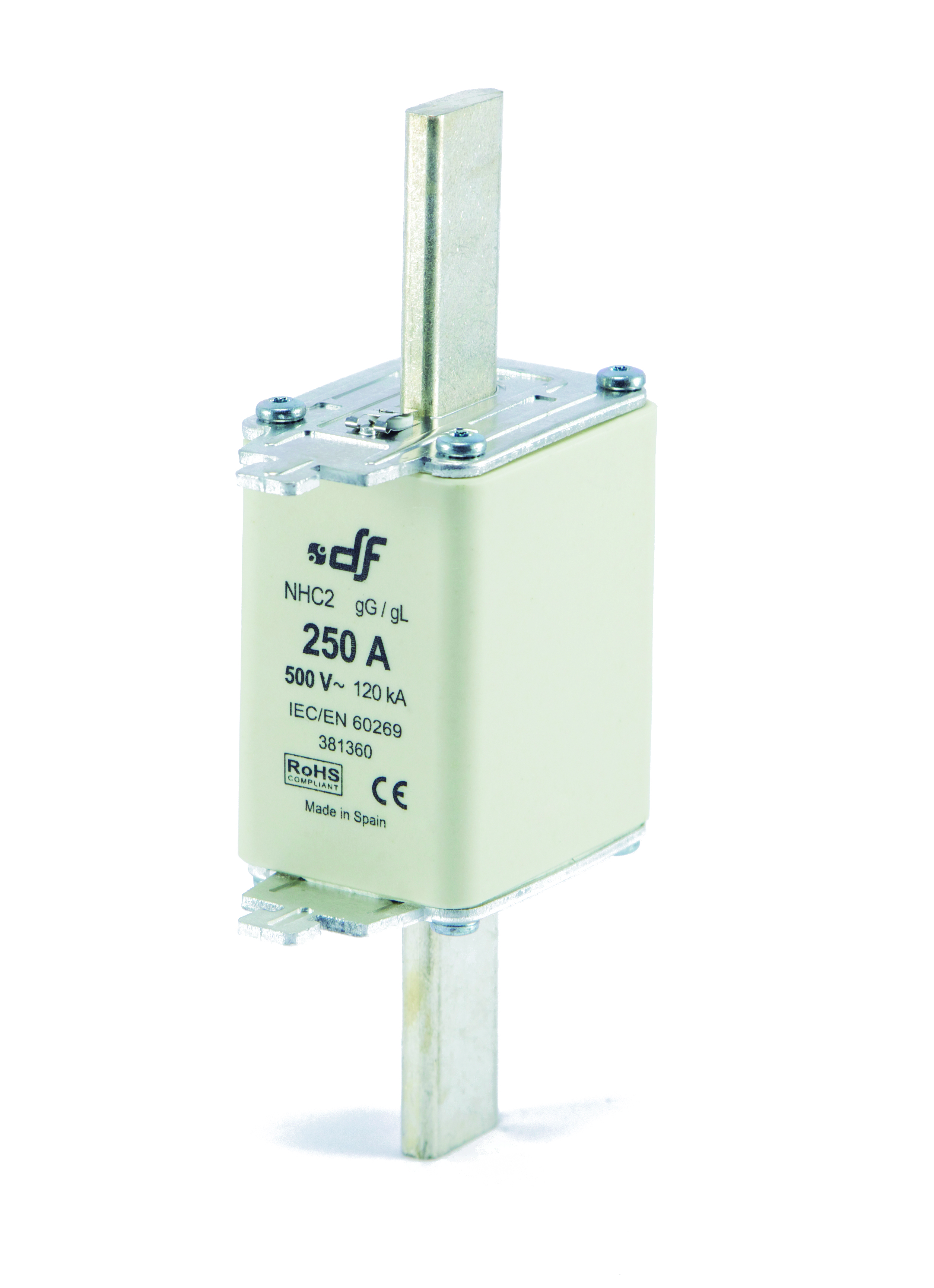DF 381360 Fusible NH-C2 gG 250A 500V con indicador superior