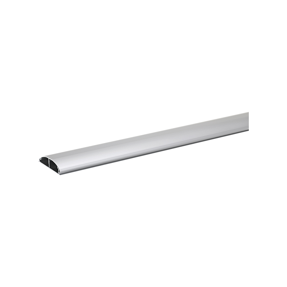 Canaleta pasacables suelo redondo con tapa de aluminio 70 mm x 1 mts Gris -  IBERTRONICS