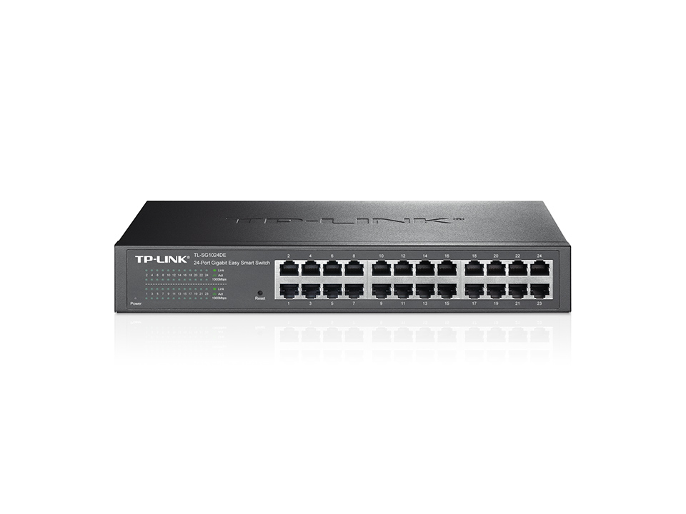 TP-LINK TL-SG1024DE Switch Easy Smart de 24 puertos Gigabit, 24 puertos 10/100/1000Mbps RJ45, VLANs basadas en 