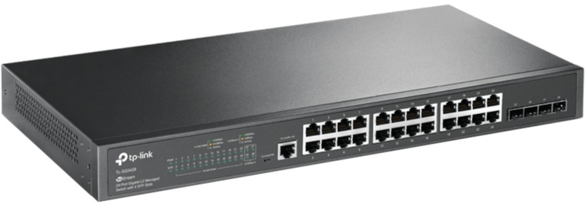 TP-LINK SG3428 Switch Tp-link JetStream de 24 puertos Gigabit L2 con 4 ranuras SFP