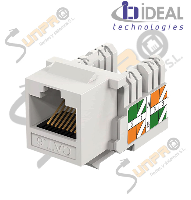 Conector RJ45 Hembra Cat.6 UTP 3µ - Emelec Viascom