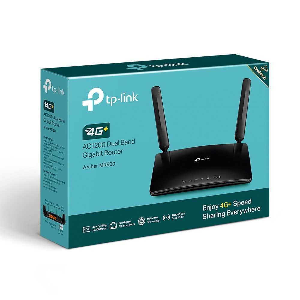 TP-LINK Archer MR600 4G+ LTE AC1200 Wi-Fi 5 Router VoIP Gigabit Ethernet