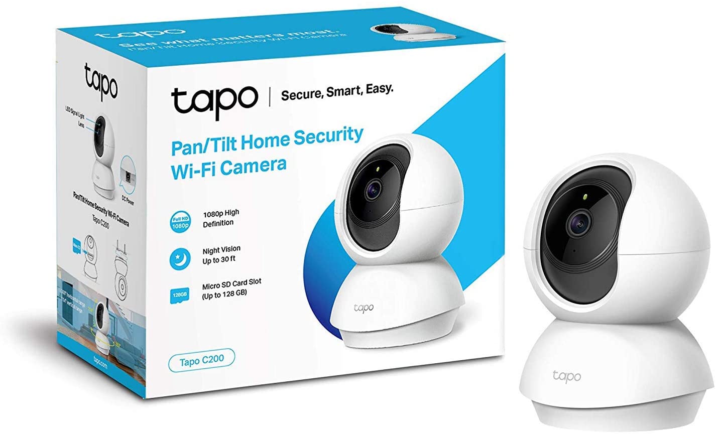 TP-LINK TAPOC200 *Cámara Wi-Fi Rotatoria de Seguridad para Casa Tapo C200